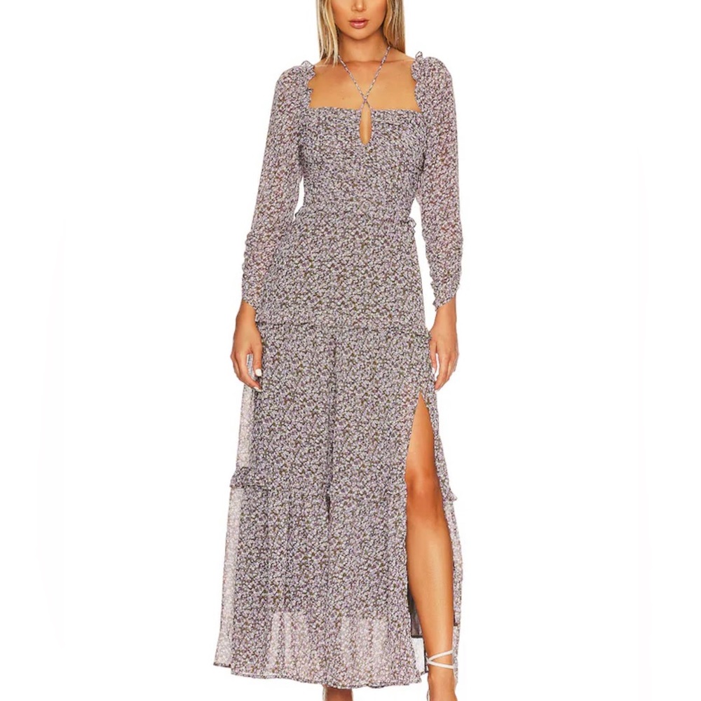 ASTR the Label Lovestruck Floral - Halter Maxi Dress